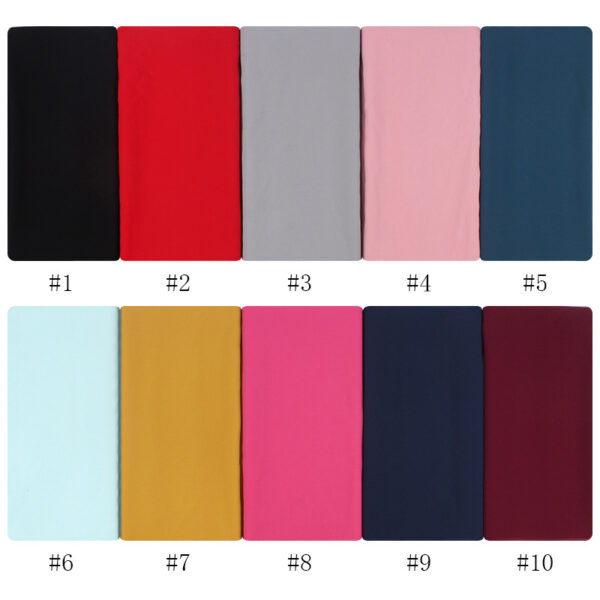 Monochrome Pearl Chiffon Hijab Scarf – Lightweight, Elegant & Breathable (70x180cm) - Image 8