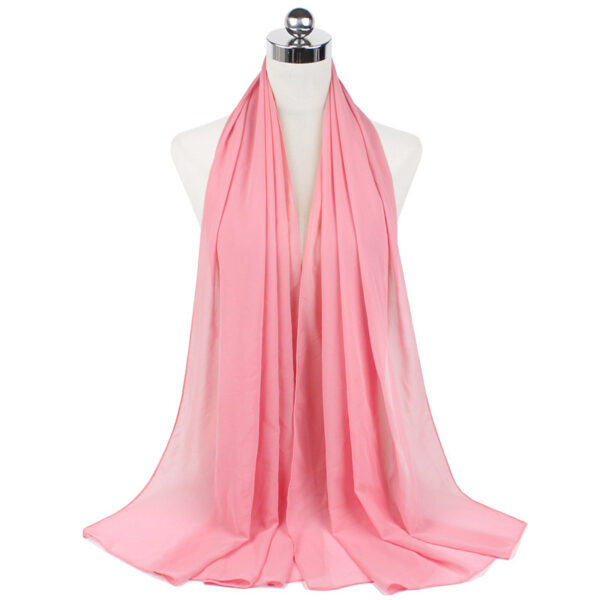 Monochrome Pearl Chiffon Hijab Scarf – Lightweight, Elegant & Breathable (70x180cm) - Image 5