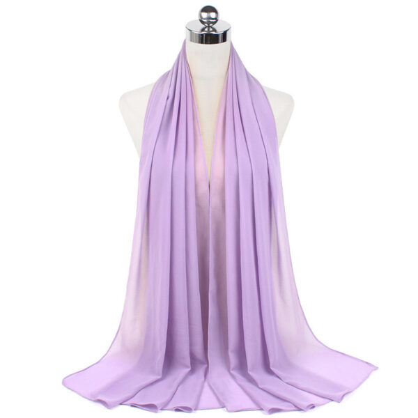 Monochrome Pearl Chiffon Hijab Scarf – Lightweight, Elegant & Breathable (70x180cm) - Image 7