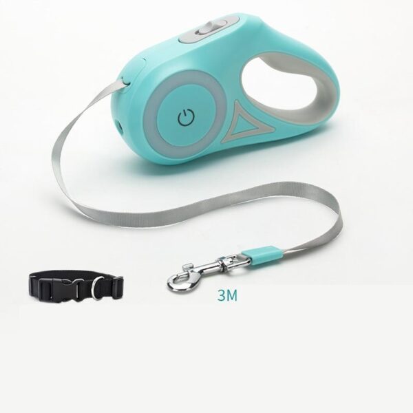 Retractable Dog Leash with LED Light & Collar – Automatic Pet Walking Rope for Small & Medium Dogs - Image 5