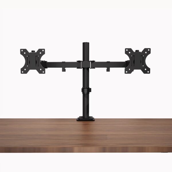 Dual Screen Desk Mount – Space-Saving Steel Stand with Cable Management - Image 3