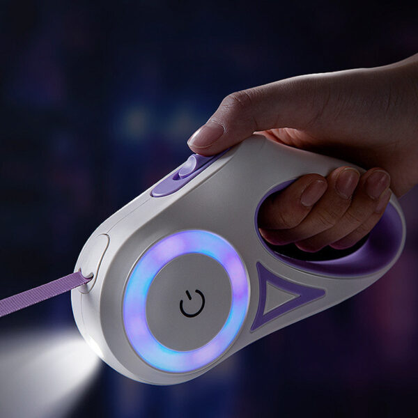 Retractable Dog Leash with LED Light & Collar – Automatic Pet Walking Rope for Small & Medium Dogs - Image 7