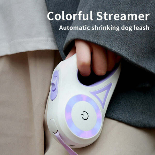 Retractable Dog Leash with LED Light & Collar – Automatic Pet Walking Rope for Small & Medium Dogs - Image 4