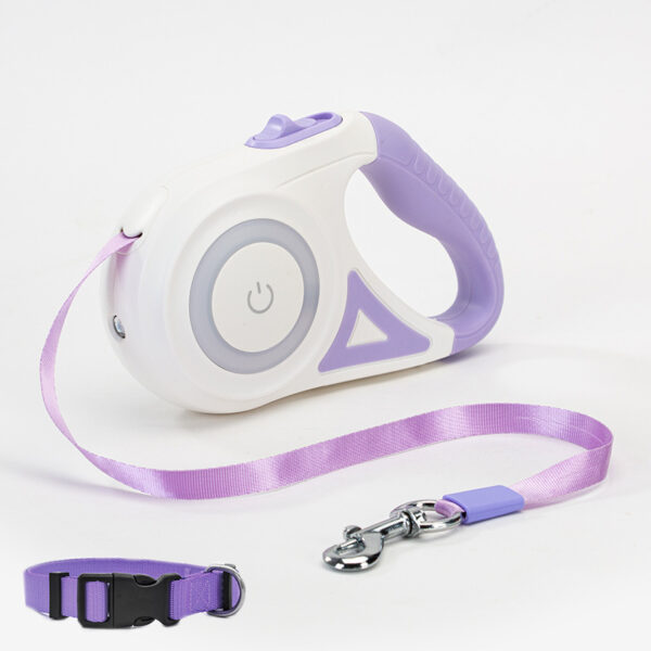 Retractable Dog Leash with LED Light & Collar – Automatic Pet Walking Rope for Small & Medium Dogs - Image 6