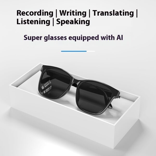 AI Smart Glasses with Bluetooth – Real-Time Translation, Voice Control & Music