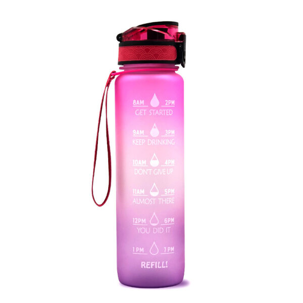1L Tritan Water Bottle with Time Marker – Leakproof Fitness & Sports Cup - Image 2