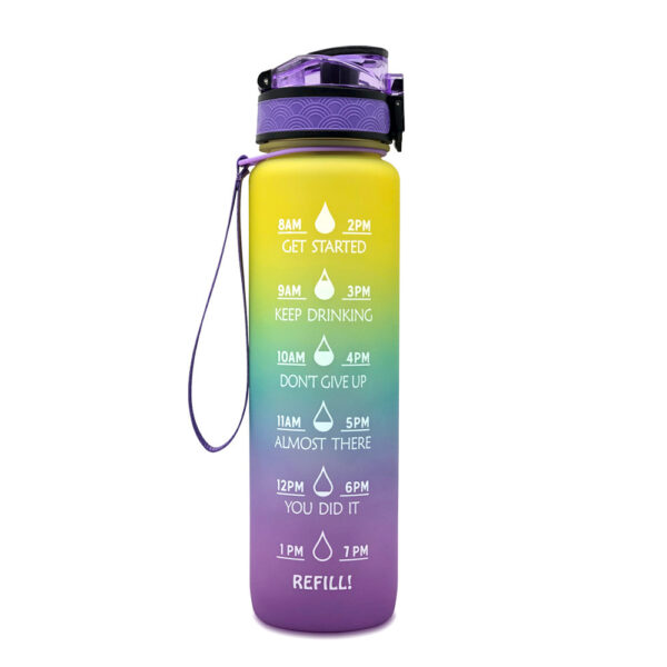 1L Tritan Water Bottle with Time Marker – Leakproof Fitness & Sports Cup - Image 4
