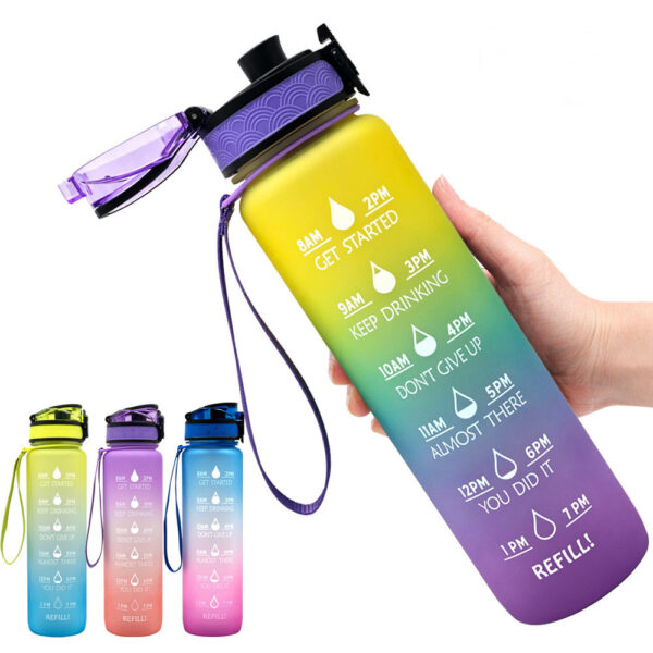 1L Tritan Water Bottle with Time Marker – Leakproof Fitness & Sports Cup - Image 7