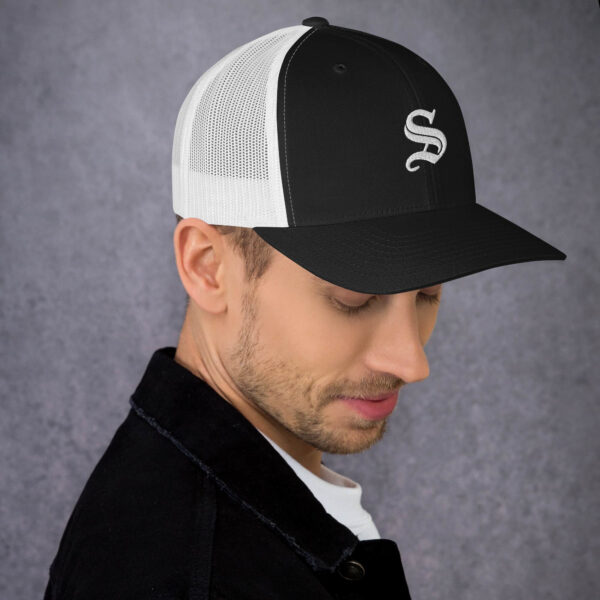 S-Letter Trucker Cap – Classic 6-Panel Mesh Back - Image 3