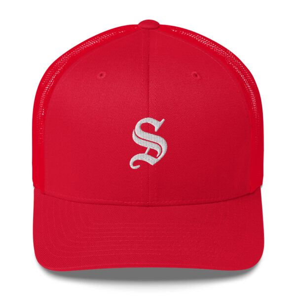 S-Letter Trucker Cap – Classic 6-Panel Mesh Back - Image 6
