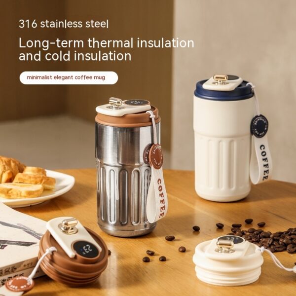 Smart Digital Thermal Bottle 450ml | Stainless Steel Coffee Mug & Water Flask - Image 3